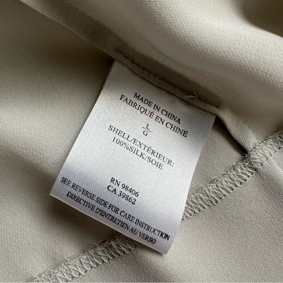 THEORY 100% silk Lylani Double-Georgette Layered Blouse / Size L - Picture 11 of 11